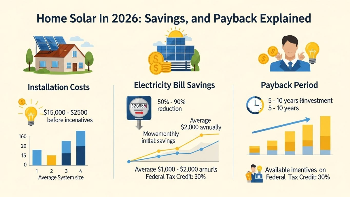 Home Solar In 2026 Costs Savings And Payback Explained